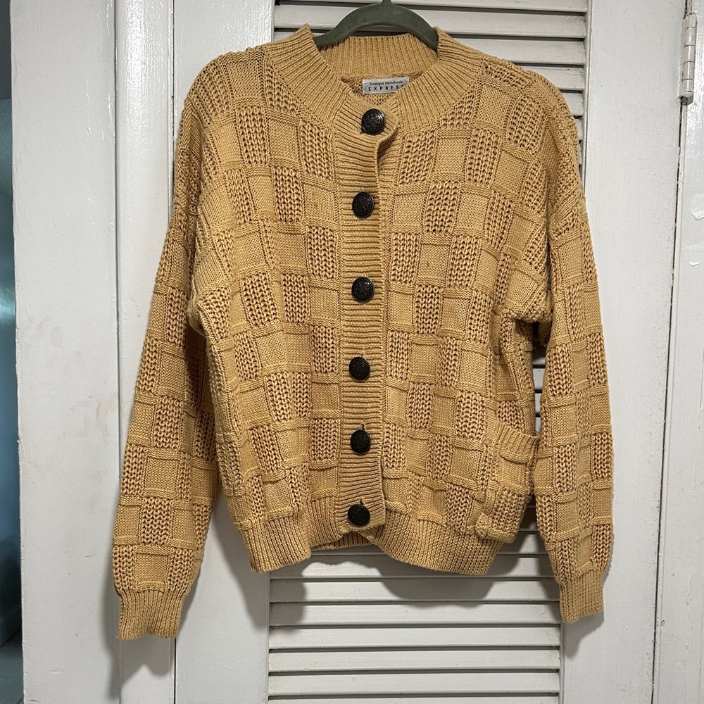 Compagnie Internationale Express Mustard Button-Up Cardigan